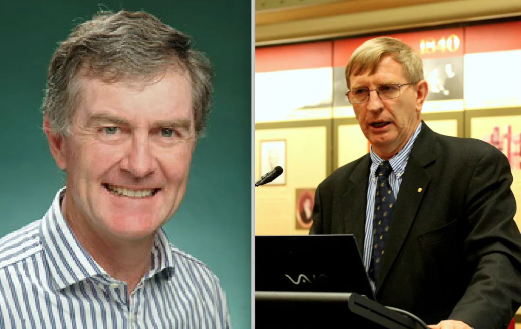 (L) Dr. Philip O'Connell who is the current president of The Transplantation Society. (University of Sydney) (R) Dr. Jeremy Chapman, former president of The Transplantation Society. (Minghui.org)