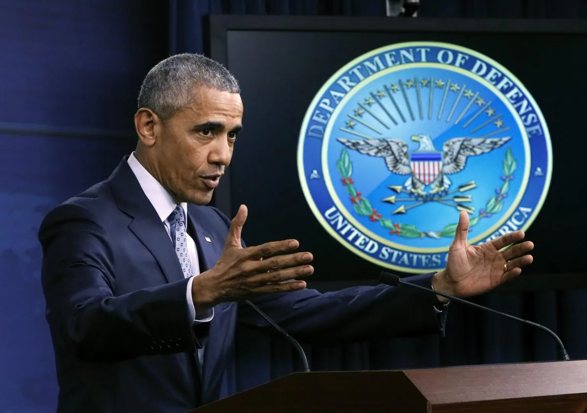 President Barack Obama during a news conference at the Pentagon in Washington, on Aug. 4, 2016. (AP Photo/J. Scott Applewhite)