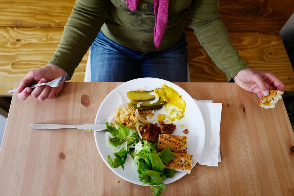 A meal at the vegan restaurant ‘L’Herbivore’ in Berlin. (JOHN MACDOUGALL/AFP/Getty Images)