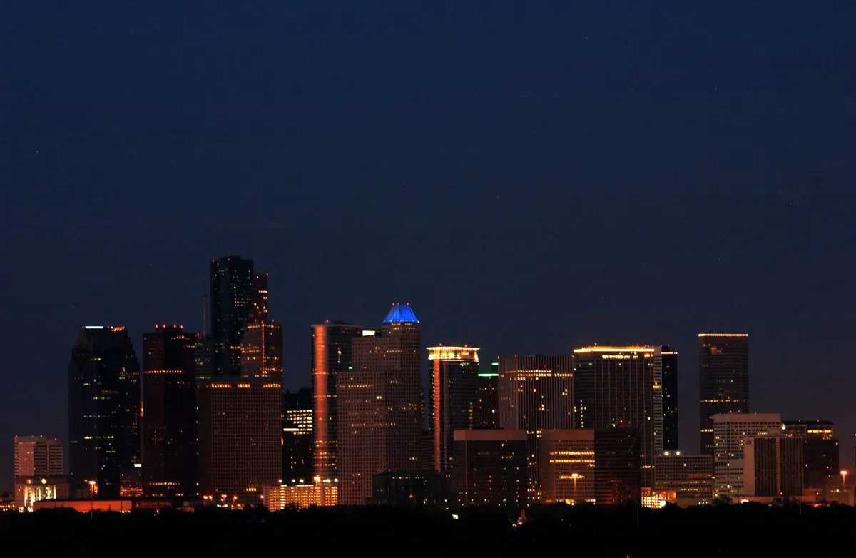 The Houston Texas, skyline on April 26, 2003. (Matthew Stockman/Getty Images for the ATP)