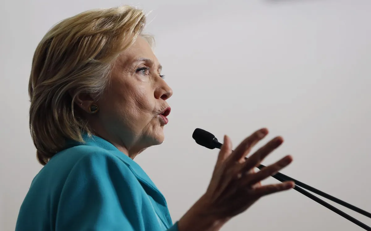 Democratic presidential candidate Hillary Clinton at a campaign event at Truckee Meadows Community College, in Reno, Nev., Thursday, Aug. 25, 2016. (AP Photo/Carolyn Kaster