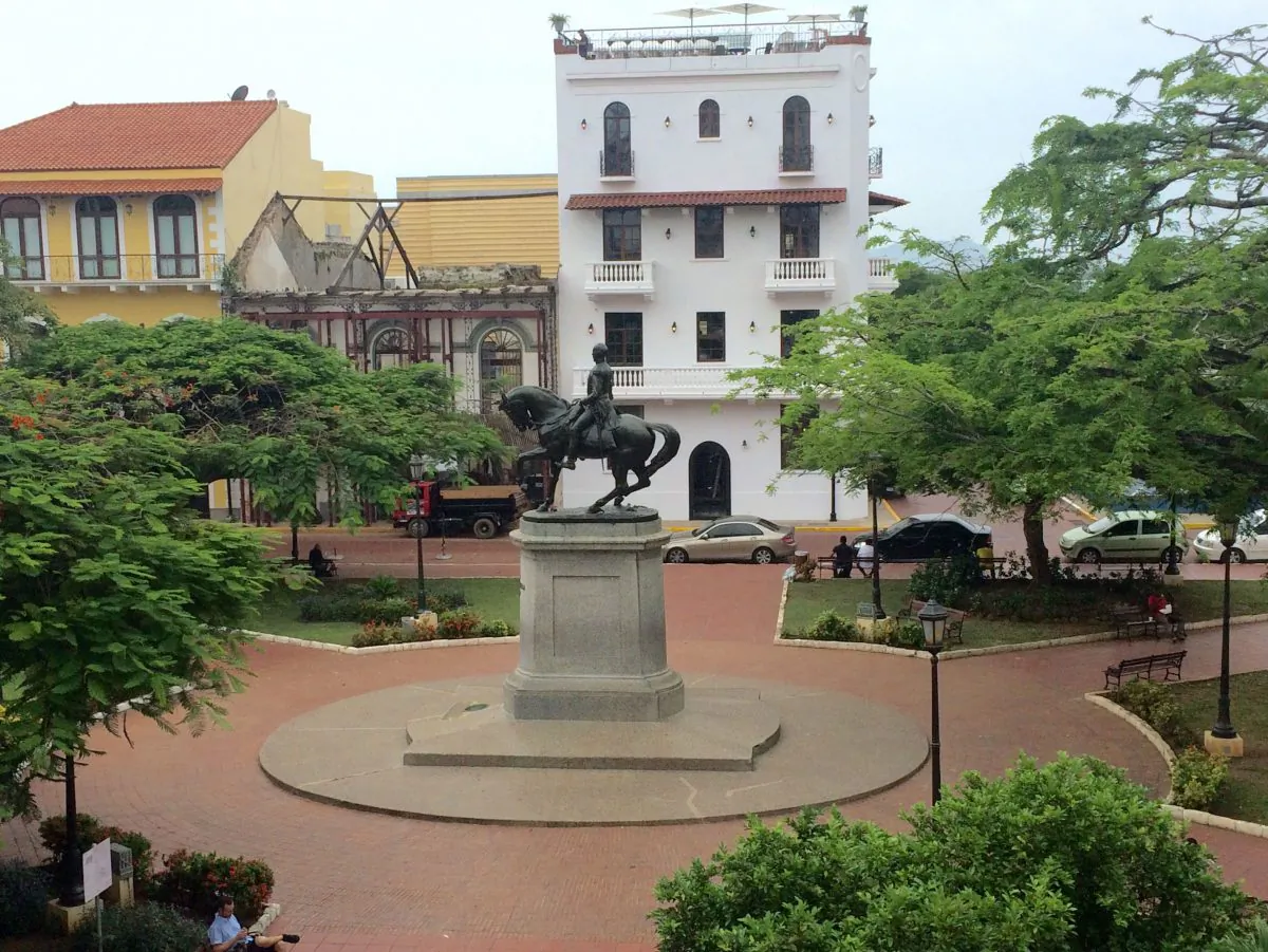 Herrera Square across-from the American Trade Hotel. (Beverly-Mann)