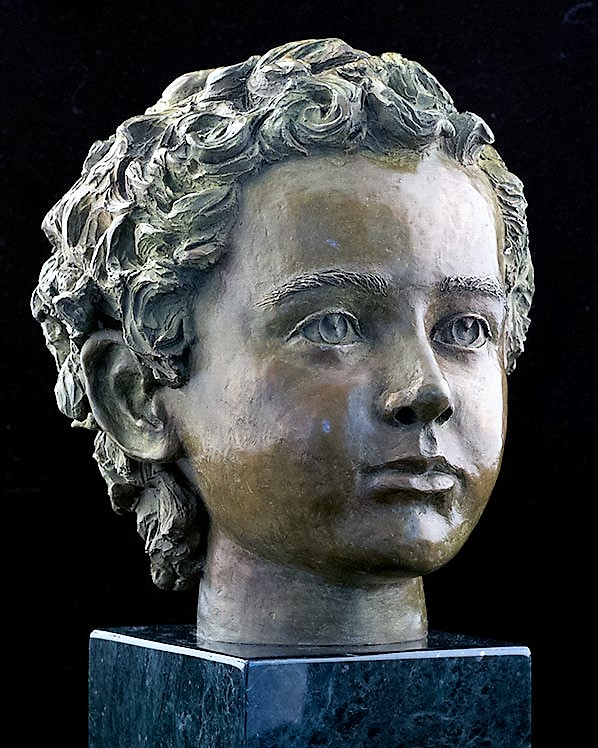 Bronze bust titled Oisin by sculptor Christina Biaggi. (courtesy of the artist)