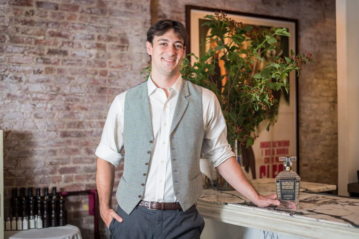 Will Kehler, founder & CEO of Manhattan Moonshine at the Mamo restaurant in New York on July 22, 2016. (Benjamin Chasteen/Epoch Times)
