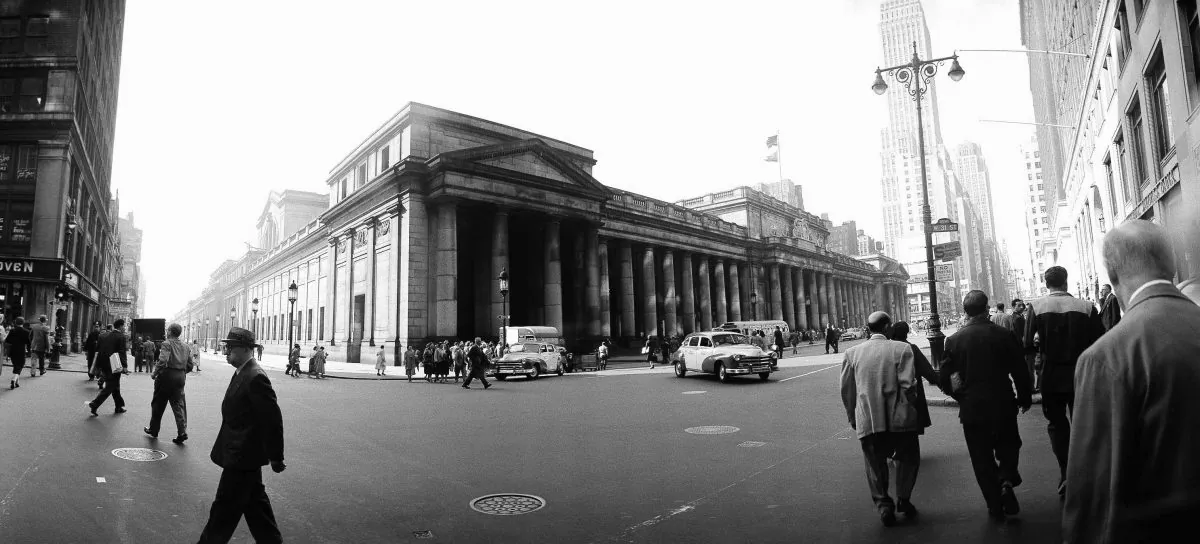 ** FILE ** The old Penn Station in New York is shown in this June 3, 1955 wide-angle file photo. I(AP Photo/John Lent, File)