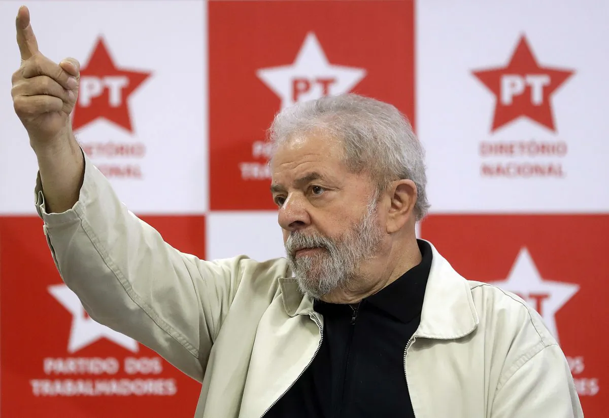 Brazil's former President Luiz Inacio Lula da Silva arrives to meet with the Workers Party National Executive Committee to discuss the political situation after President Dilma Rousseff was removed from office, in Sao Paulo, Brazil, on Sept. 2, 2016. (Andre Penner/AP Photo)