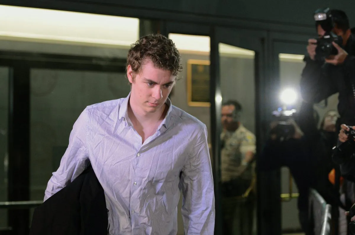 Brock Turner leaves the Santa Clara County Main Jail in San Jose, Calif., on Sept. 2, 2016. Turner, whose six-month sentence for sexually assaulting an unconscious woman at Stanford University sparked national outcry, was released from jail after serving half his term. (Dan Honda/Bay Area News Group via AP)