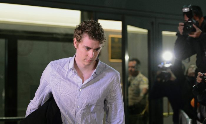 Brock Turner leaves the Santa Clara County Main Jail in San Jose, Calif., on Sept. 2, 2016. Turner, whose six-month sentence for sexually assaulting an unconscious woman at Stanford University sparked national outcry, was released from jail after serving half his term. (Dan Honda/Bay Area News Group via AP)