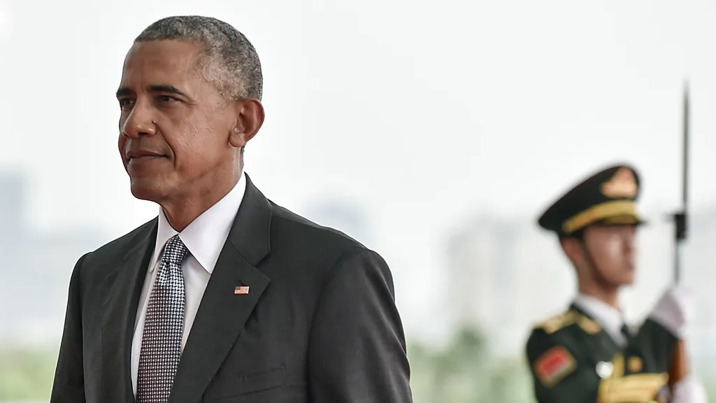 President Barack Obama arrives at the Hangzhou Exhibition Center to attend the G20 Summit in Hangzhou, China, on Sept. 4. (Etienne Oliveau/AP)