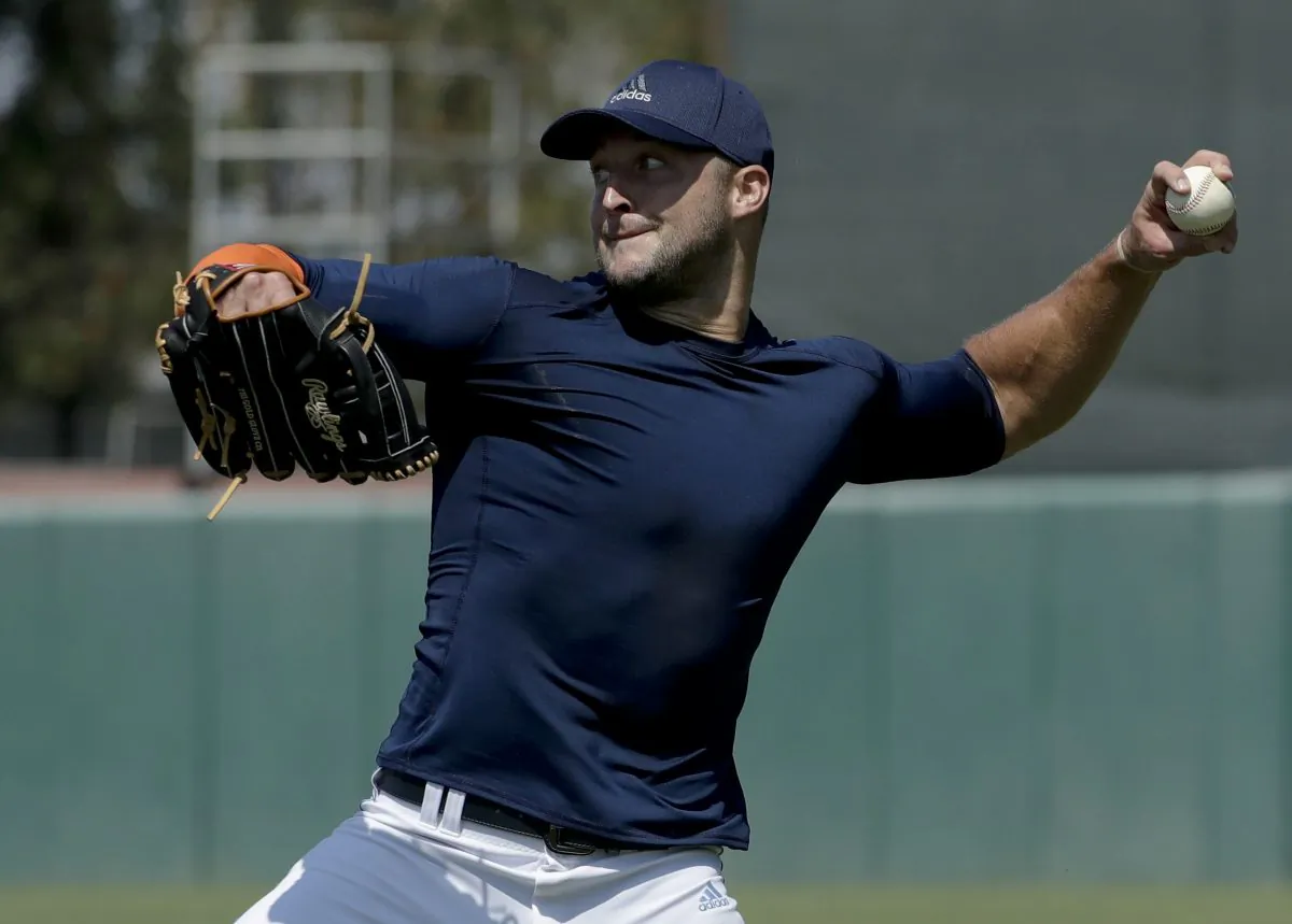 Former NFL quarterback, Tim Tebow in a stock photo (AP Photo/Chris Carlson)