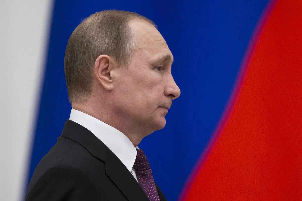 Russian President Vladimir Putin attends a state awards ceremony at the Kremlin in Moscow on March 10, 2016. (Pavel Golovkin/AFP/Getty Images)