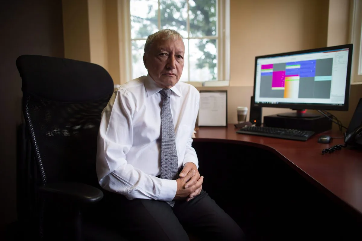 Dr. Brian Day, medical director of the Cambie Surgery Centre, at his office in Vancouver on Aug. 31, 2016. Day says his legal challenge is about patients' access to affordable treatment, while his opponents accuse him of trying to gut the core of Canada's medical system. (The Canadian Press/Darryl Dyck)