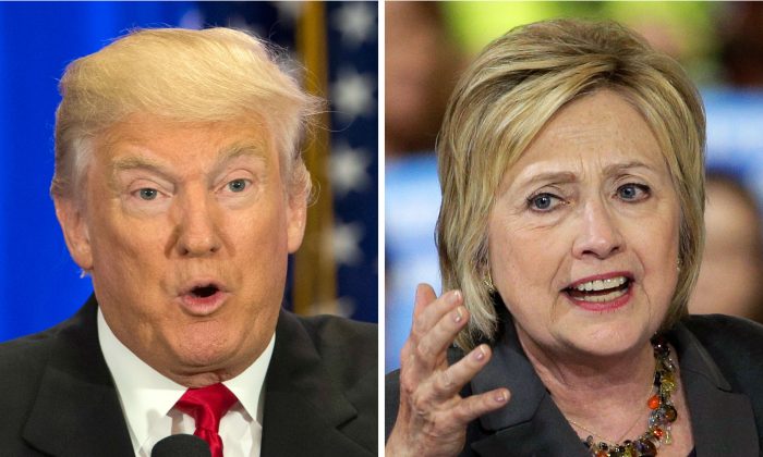 Presidential candidates Donald Trump and Hillary Clinton. (AP Photo/Mary Altaffer, Chuck Burton)