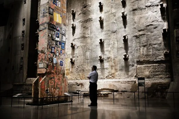 New York City Mayor, NYPD Commissioner Unveil New 9/11 Memorial Wall