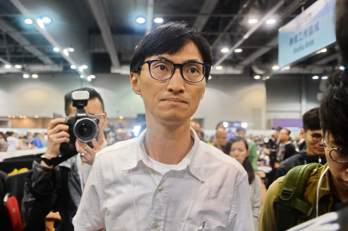 Newly elected LegCo lawmaker, Eddie Chu on Sept 5, 2016. (Song Bilong/Epoch Times)