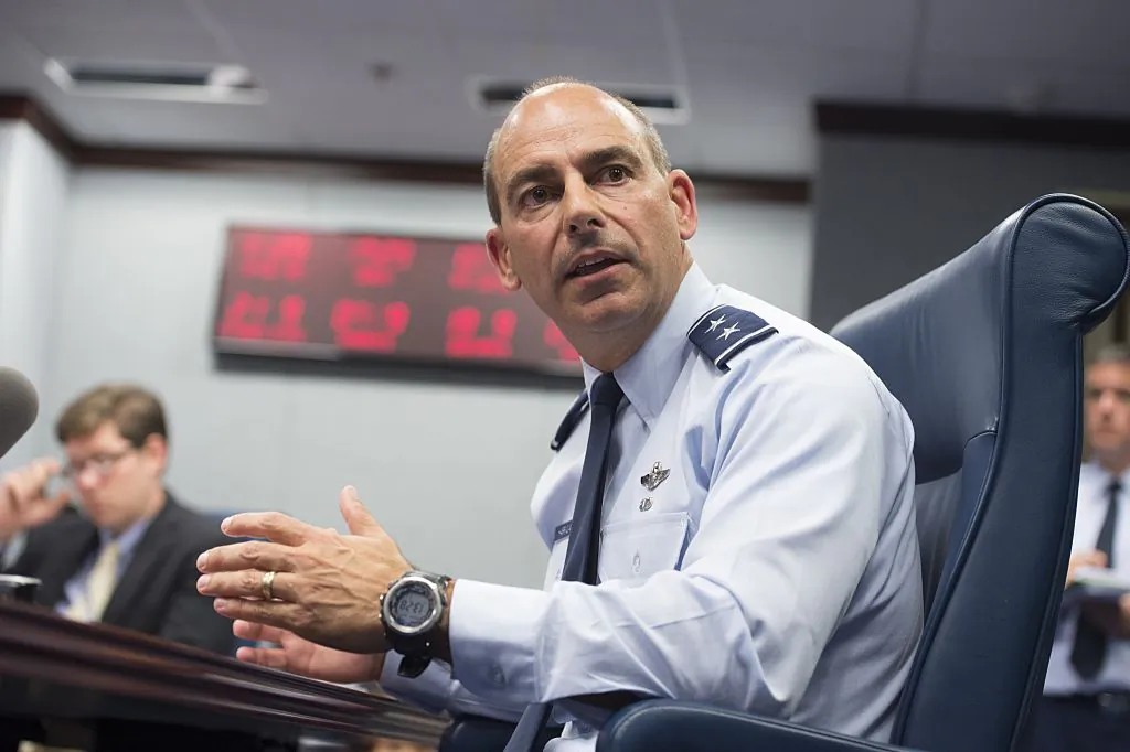 Air Force Lt. Gen. Jeffrey Harrigian during a briefing at the Pentagon in Washington, DC,, on September 29, 2014. (SAUL LOEB/AFP/Getty Images)