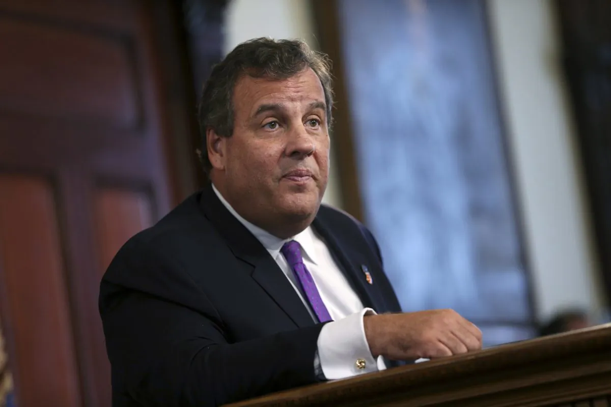 Gov. Chris Christie listens to a question from the media in Trenton, N.J., on Aug. 29, 2016. (AP Photo/Mel Evans)