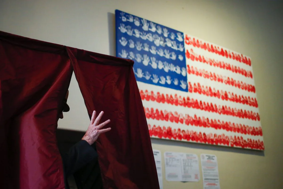 A man casts his ballot at polling station during New Jersey's primary elections in Hoboken, N.J., on June 7, 2016. (Eduardo Munoz Alvarez/AFP/Getty Images)