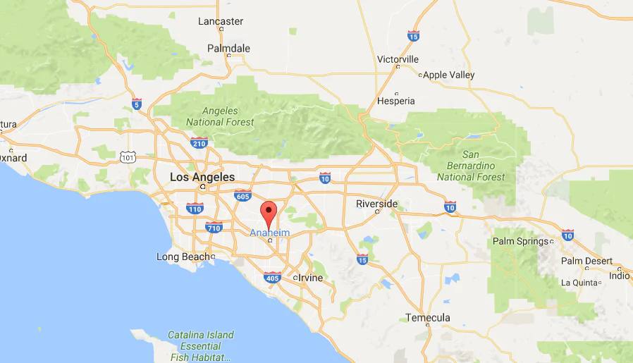 Fullerton, California (Google Maps)