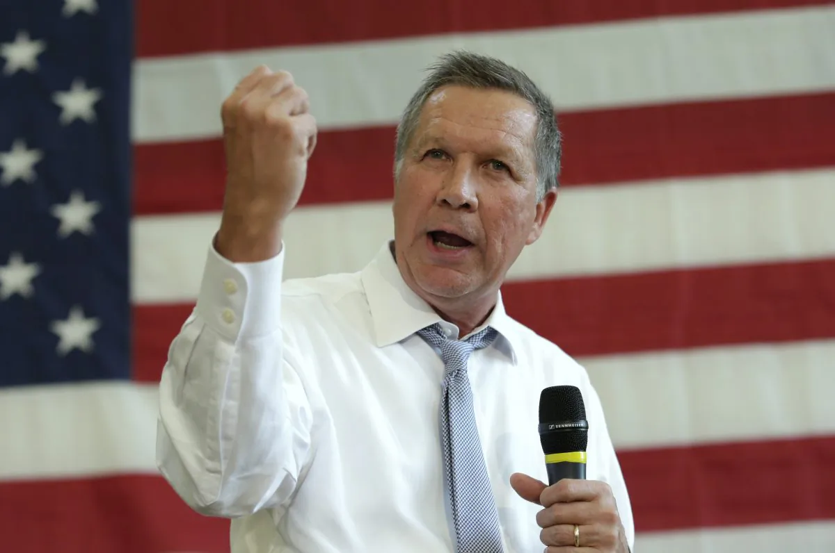 Republican presidential candidate John Kasich during a town hall meeting in Rockville, Maryland on April 25, 2016. (Yuri Gripas/AFP/Getty Images)