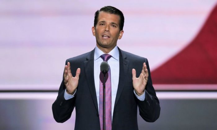  In this July 19, 2016, file photo, Donald Trump Jr. at the Republican National Convention in Cleveland.  (AP Photo/J. Scott Applewhite, File)