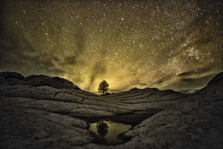 The night sky over Vermilion Cliffs National Monument in Arizona. (Harun Mehmedinovic and Gavin Heffernan/SKYGLOW)