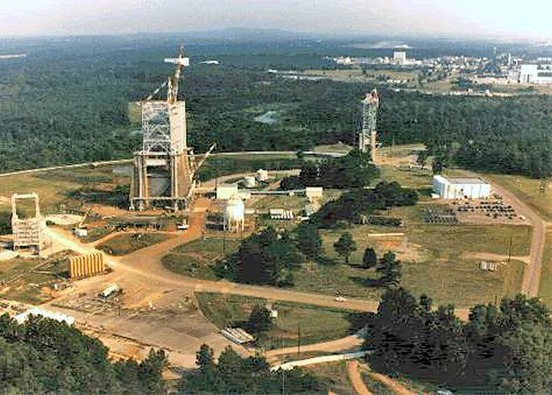 The U.S. Air Force has repeatedly delayed implementing its January 2021 decision to site Space Force headquarters at Redstone Arsenal near NASA’s Marshall Space Flight Center in Huntsville, Ala. (NASA)