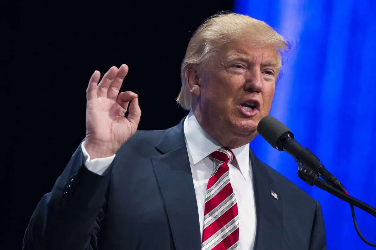 Republican presidential candidate Donald Trump speaks in Pittsburgh on Sept. 22, 2016. (AP Photo/ Evan Vucci)