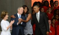 Michelle Obama and George Bush Hug Goes Viral