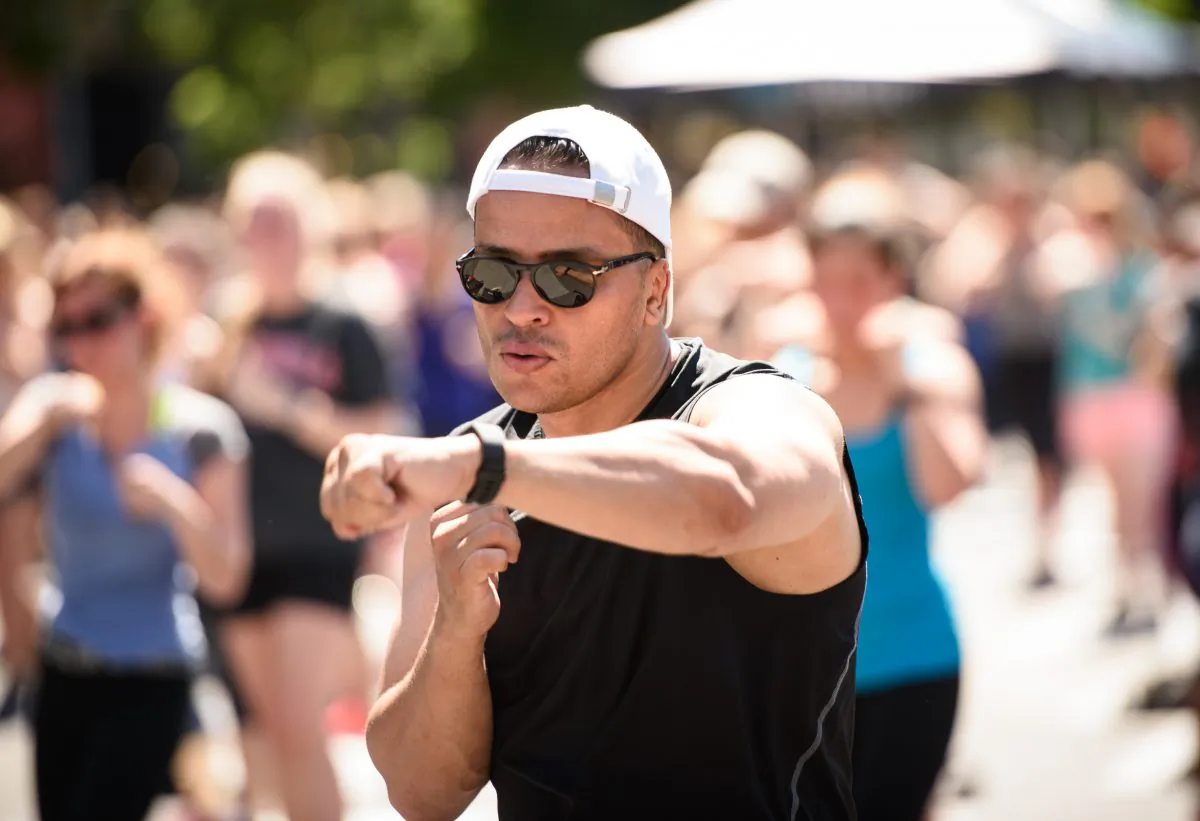 A man looks at his Fitbit, in a file photo. (Dave Kotinsky/Getty Images for Fitbit)