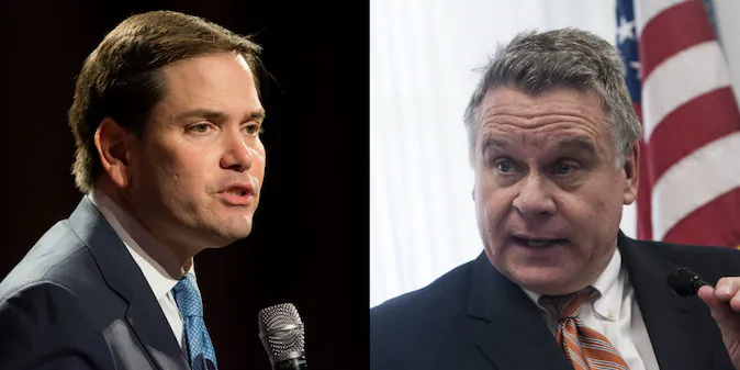 (L-R) U.S. Senator Marco Rubio and Representative Chris Smith. (David Calvert/Getty Images)