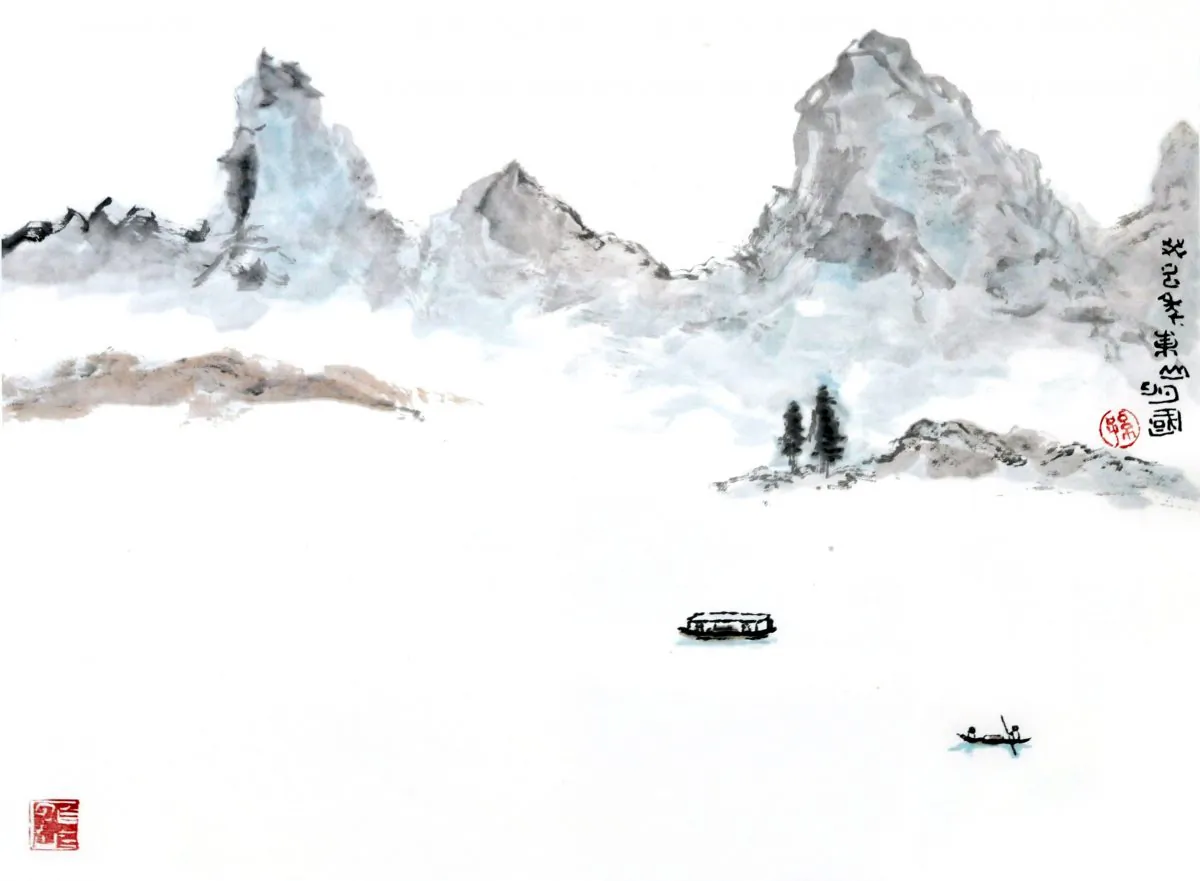 Chinese landscape painting by Sun Mingguo/Epoch Times