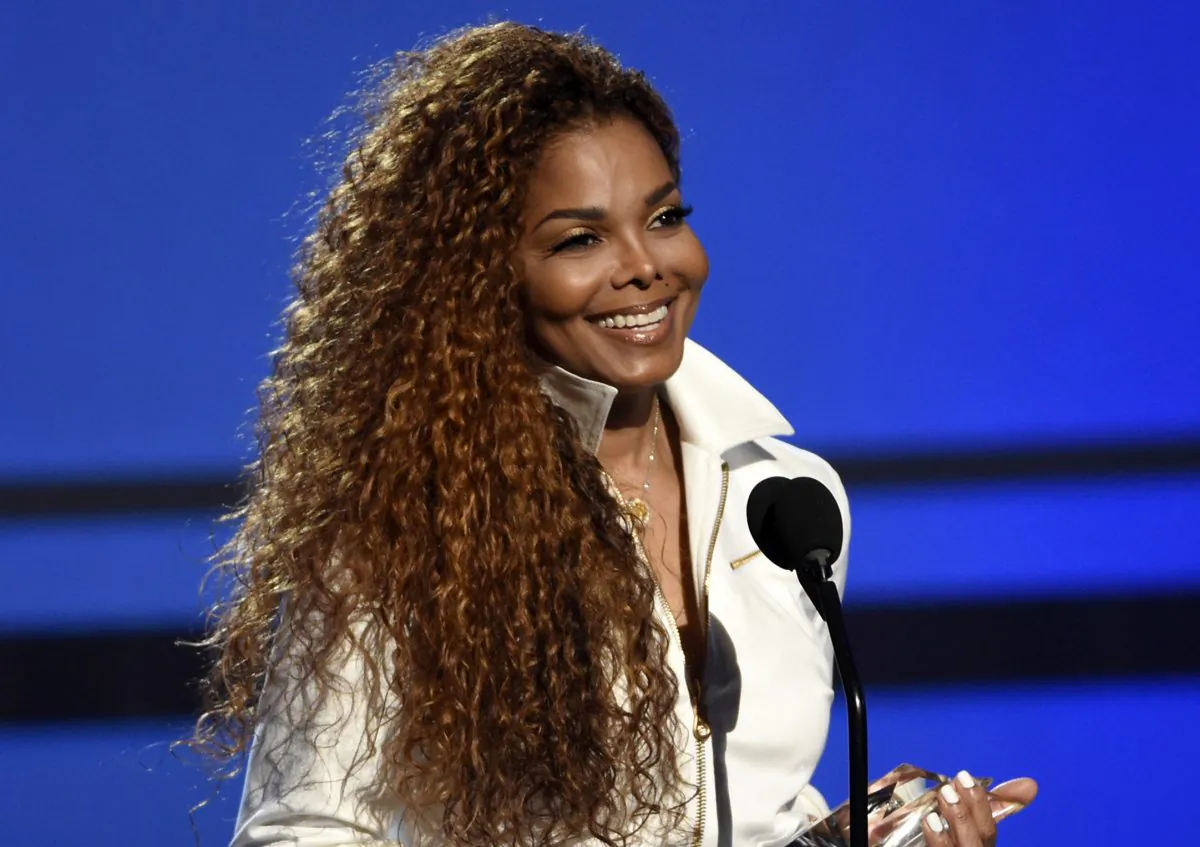 Janet Jackson accepts the ultimate icon: music dance visual award at the BET Awards in Los Angeles. (Chris Pizzello/Invision/AP)