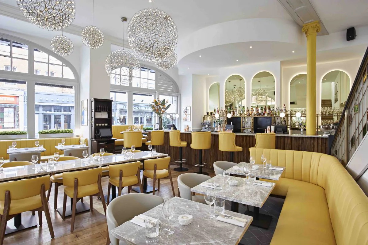 The sunny Dickie Fitz restaurant in Fitzrovia London offers contemporary Australian cuisine. (Courtesy Dickie Fitz)