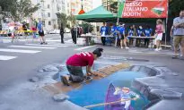 Gesso Italiano (Chalk Art) at the San Diego Little Italy Fiesta