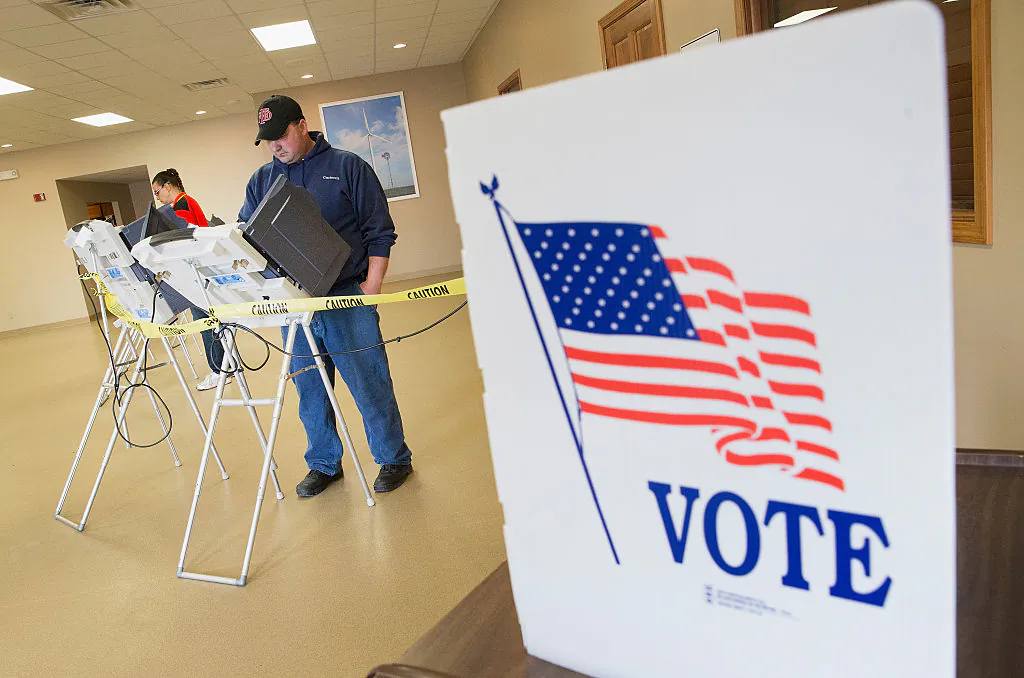 Voters cast their ballots at a polling place in Fowler, Indiana, on May 3, 2016. (Scott Olson/Getty Images)