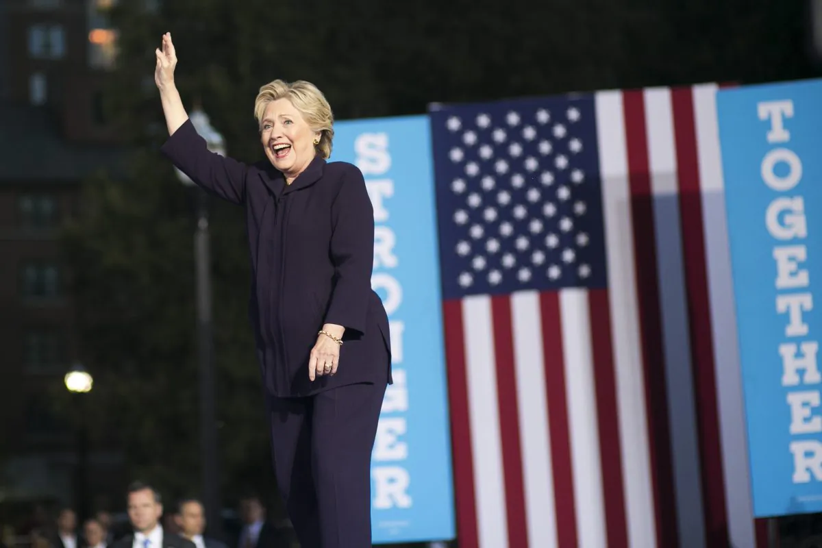 Democratic presidential nominee Hillary Clinton at Ohio State University on Oct. 10, 2016 in Columbus, Ohio. (Maddie McGarvey/Getty Images)