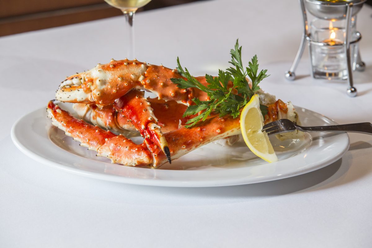 Alaskan king crab at Ocean Prime. (Courtesy of Ocean Prime)