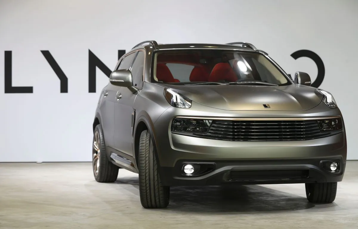 Lynk & Co's upcoming 01 SUV is displayed during its launch event in Berlin, Oct. 20, 2016. (Odd Andersen/AFP/Getty Images)