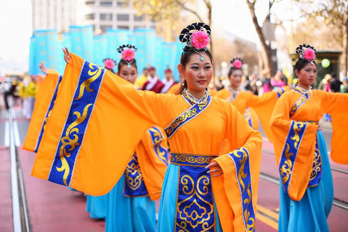 Over 5,000 practitioners and supporters of Falun Gong march in a parade in San Francisco on Oct. 22, 2016, bringing awareness to the practice and calling an end to the persecution in China that started on July 20, 1999. (Benjamin Chasteen/Epoch Times)