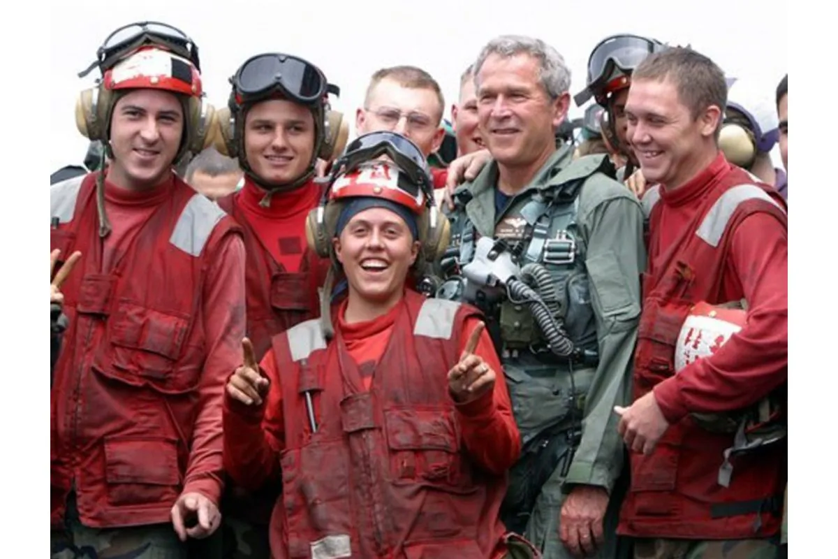 Mission accomplished: putting a positive spin on Iraq. (White House)
