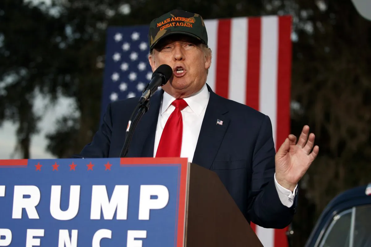 Republican presidential candidate Donald Trump speaks during a campaign rally, Tuesday, Oct. 25, 2016, in Tallahassee, Fla. (AP Photo/ Evan Vucci)