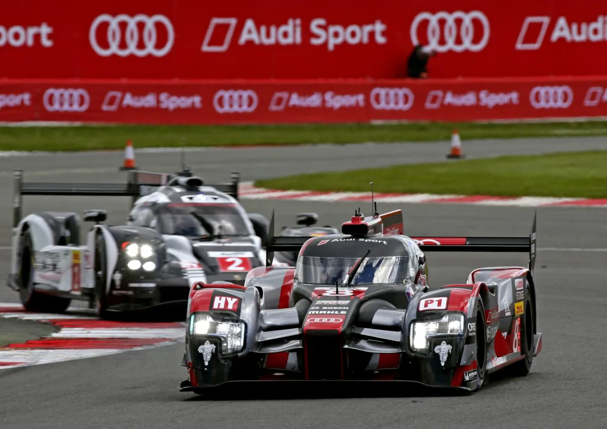 The #8 Audi R18 in action at the Fuji round of the 2016 World Endurance Championship. (Ferdi Kräling Motorsport-Bild GmbH)