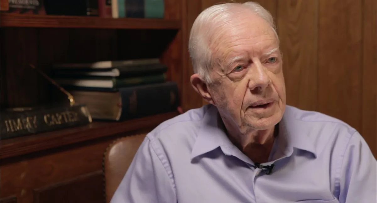 A shot from the documentary “Circle of Poison” about former President Jimmy Carter. (Courtesy of Evan Mascagni) 