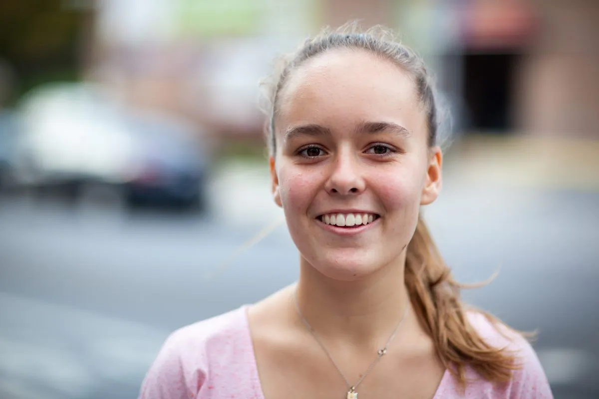 Alison Collard de Beaufort, founder of the Vision Zero Youth Council, in Brooklyn, New York, on Oct. 13, 2016. (Petr Svab/Epoch Times)