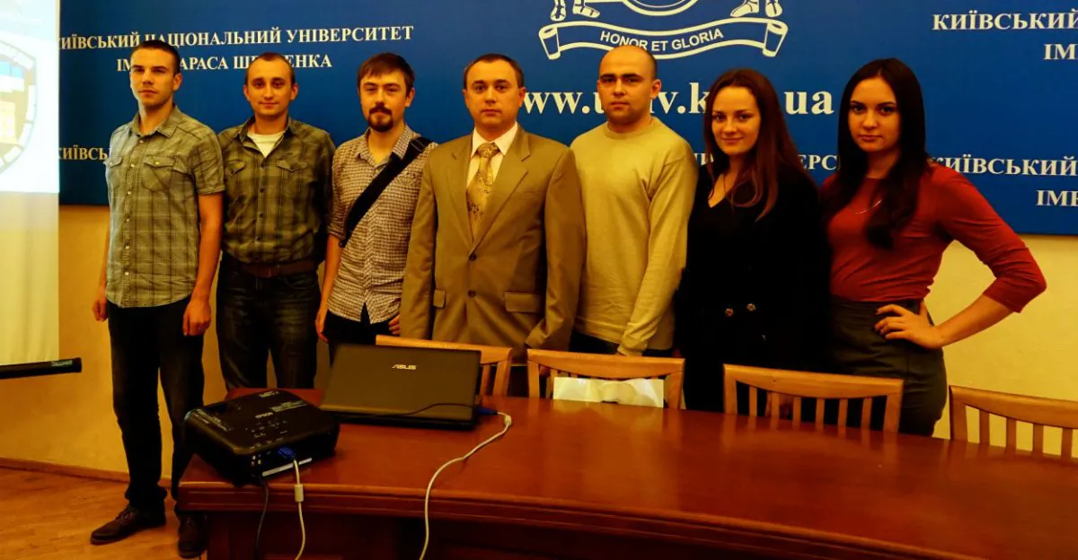 "Our goal is to train students to take up arms in the event of an emergency," says the coordinator of the Students Guard at Taras Shevchenko National University in Kyiv, members of which are pictured here. (Nolan Peterson/The Daily Signal)