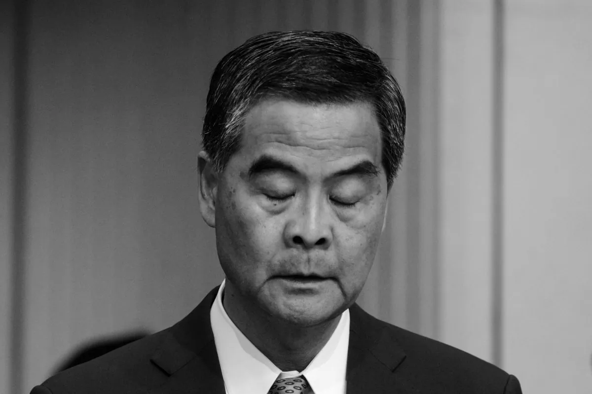 Hong Kong Chief Executive Leung Chun-ying at a press conference in Hong Kong on June 20, 2016. (Anthony Wallace/AFP/Getty Images)