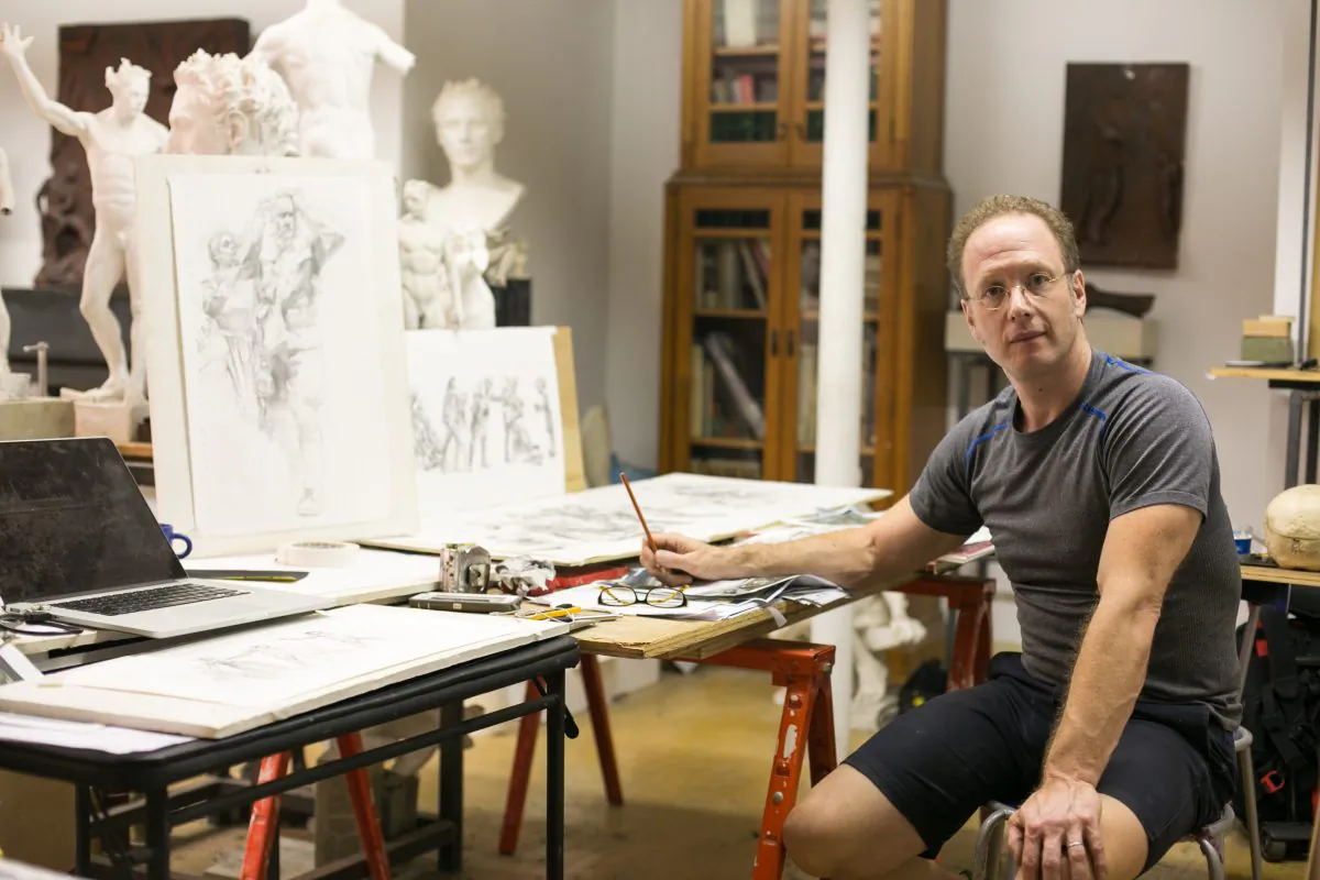 Sculptor Sabin Howard, at his studio in the Bronx, New York on Sept. 13, 2016. (Benjamin Chasteen/Epoch Times)