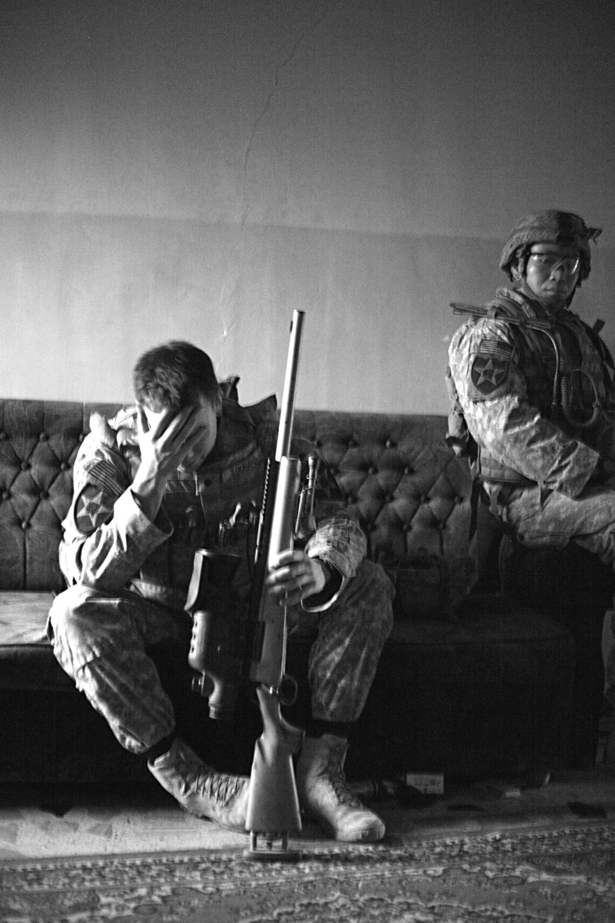 Emmet Cullen, who served in Iraq with Tom Voss, took this photo right after his unit was told their deployment was being extended. (Courtesy of Emmet Cullen)