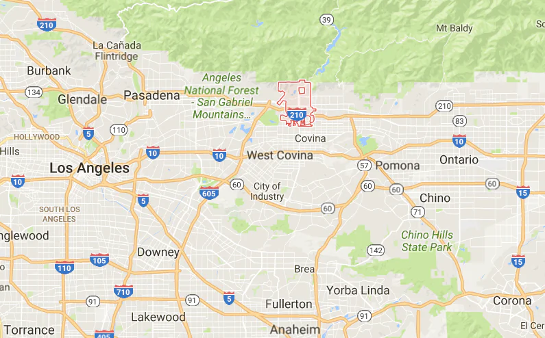 A shooting at a polling station in Azusa, California, located north of Los Angeles, has left several people injured, according to preliminary reports on Tuesday. (Google Maps)